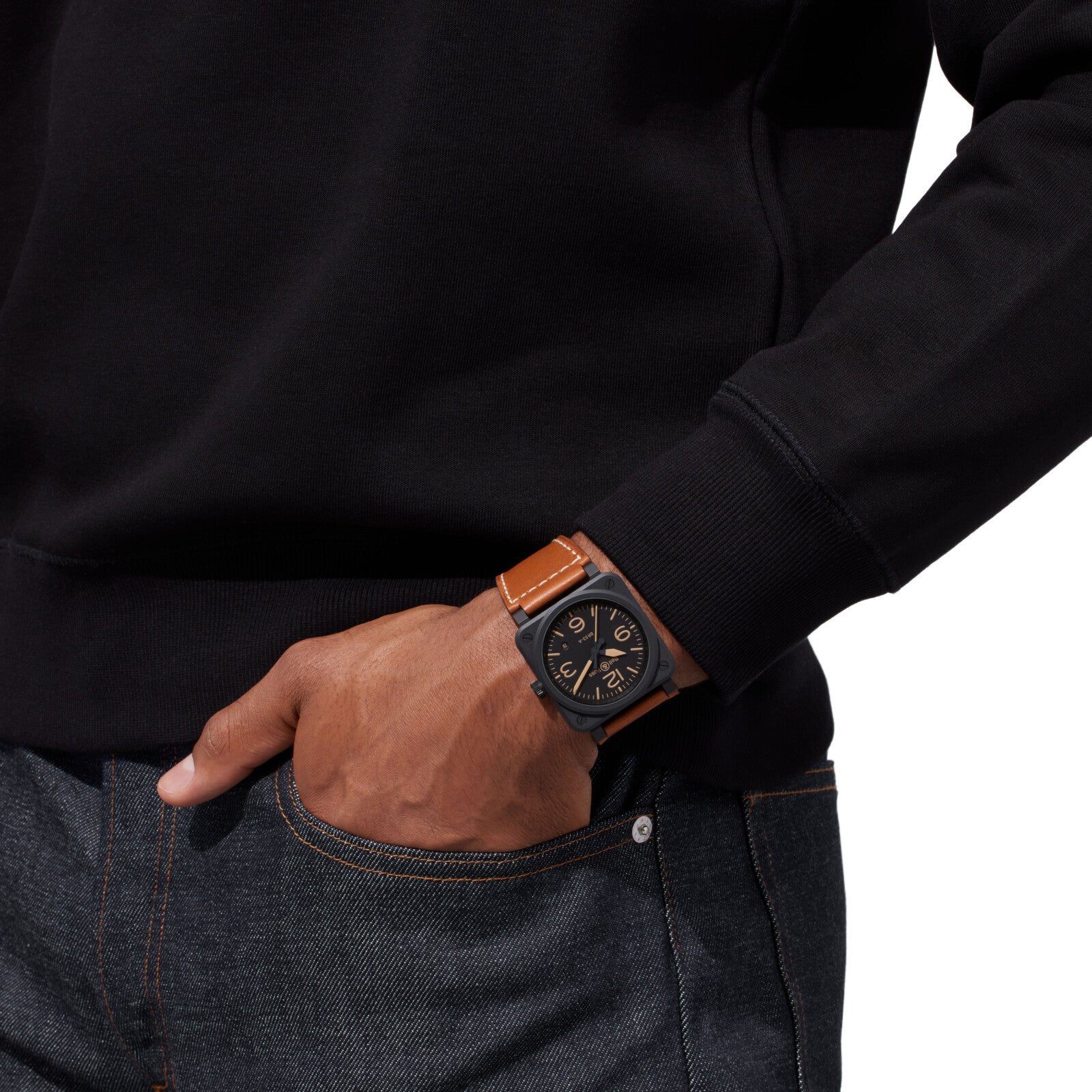 Bell & Ross BR 03 Heritage Automatic BR03A-HER-CE/SCA (Black Dial / 41mm)