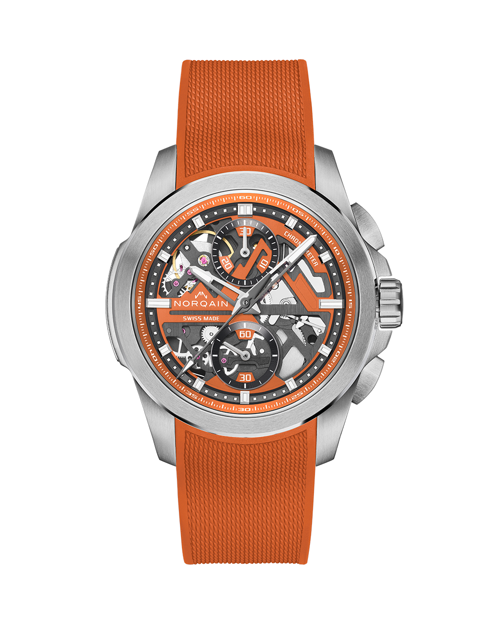 Norqain Independence Skeleton Chrono Auto (Orange Skeleton Dial / 42mm)