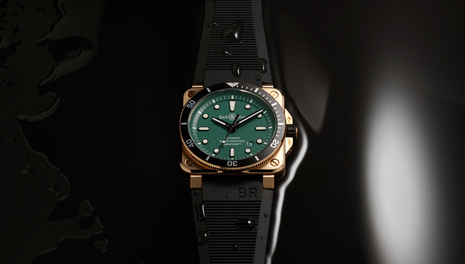 Bell & Ross BR 03-92 Diver Black & Green Bronze Automatic BR0392-D-LT-BR/SRB (Green Dial / 42mm)