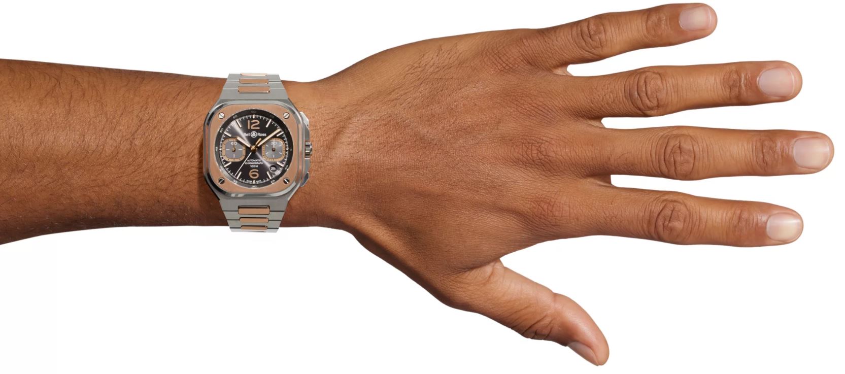 Bell & Ross BR 05 Grey Steel & Gold Automatic Chronograph BR05C-RTH-STPG (Grey Dial / 42mm)