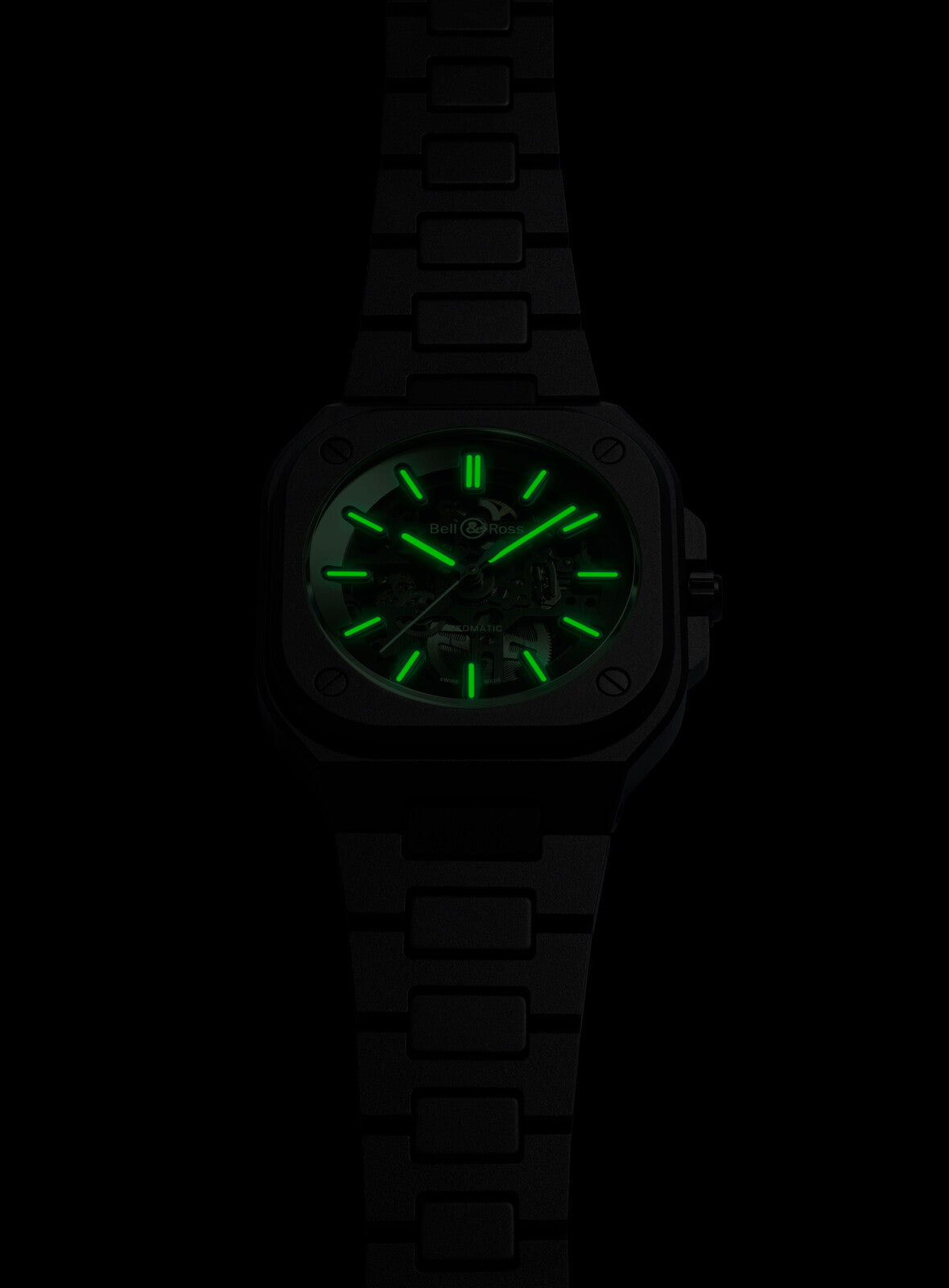 Bell & Ross BR 05 Skeleton Black Lum Ceramic Limited Edition Automatic BR05A-BLM-SKCE/SCE (Black Dial / 41mm)