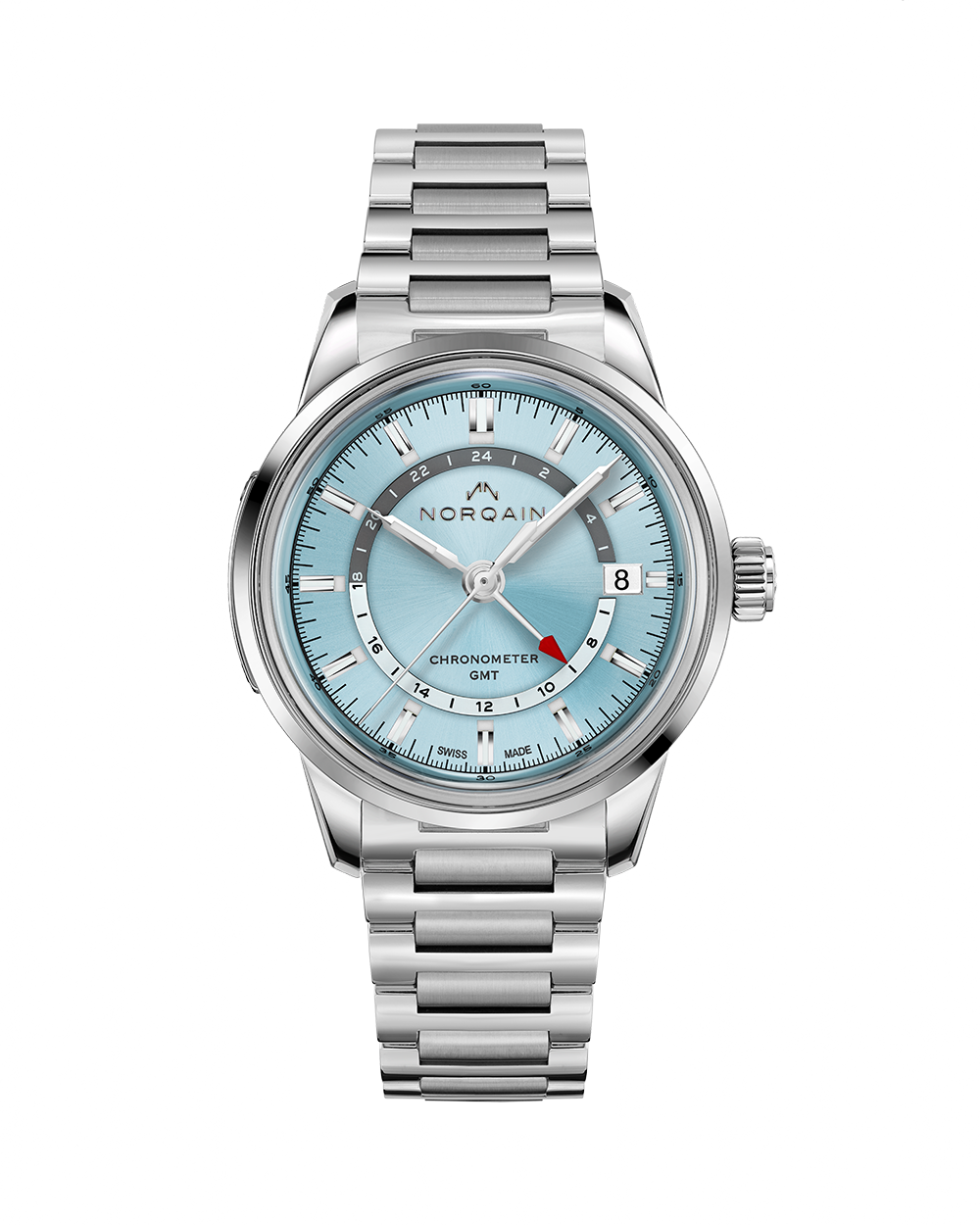 Norqain Freedom 60 GMT Auto (cadran bleu glacier / 40mm)