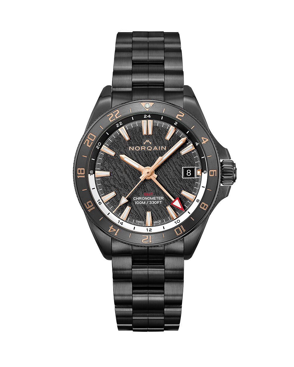 Norqain Adventure Neverest GMT Glacier Auto (Cadran noir / 41mm)