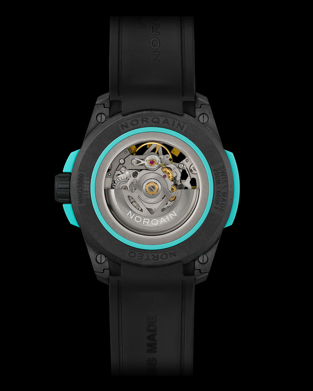 Norqain Independence Wild One Skeleton Auto (Cadran squelette turquoise / 42mm)