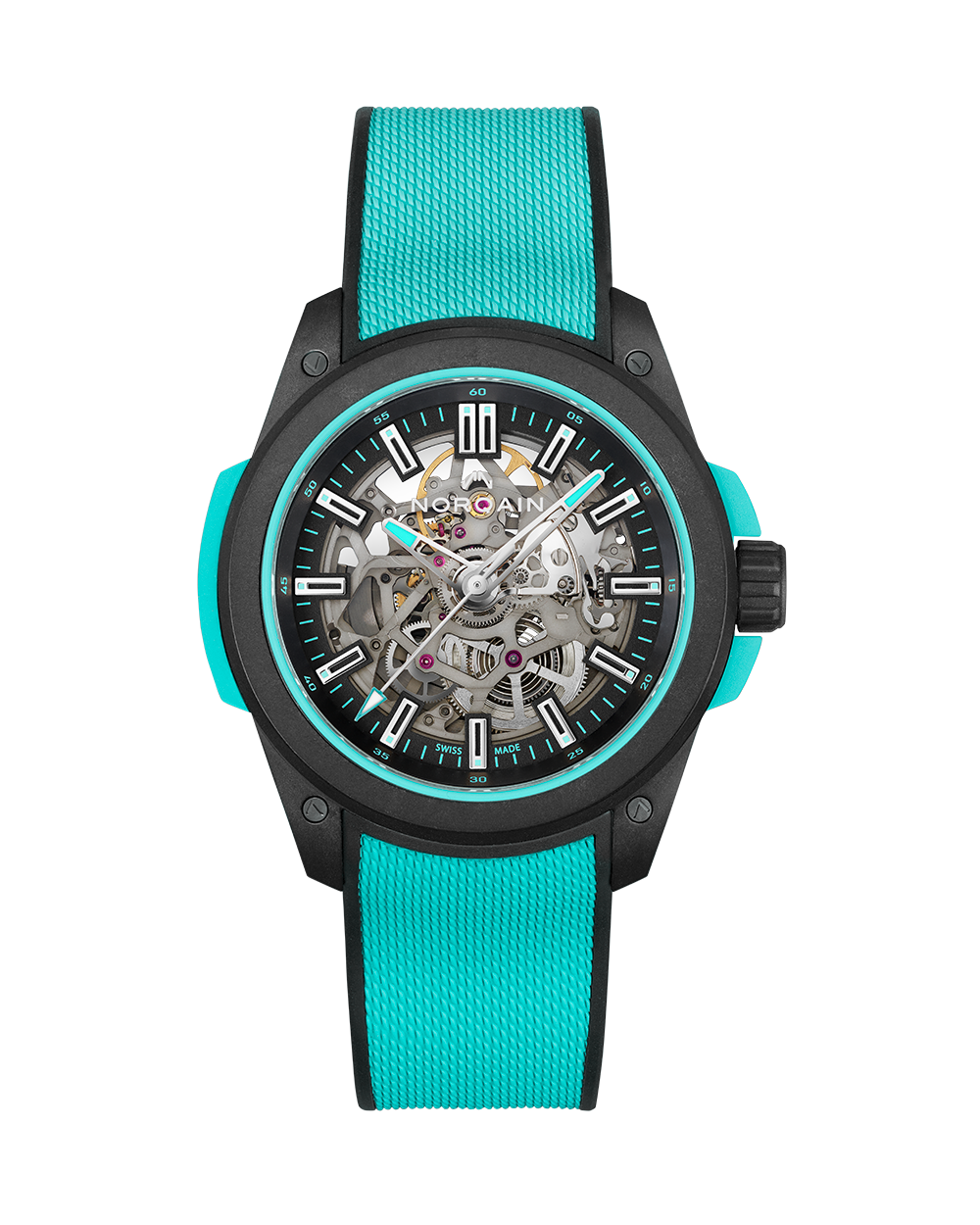 Norqain Independence Wild One Skeleton Auto (Cadran squelette turquoise / 42mm)