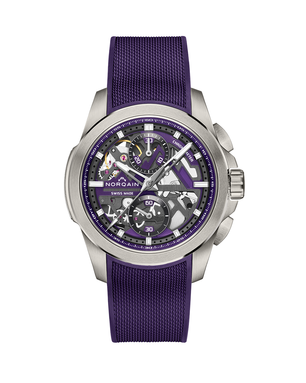 Norqain Independence Skeleton Chrono Purple Auto (cadran squelette violet / 42mm)