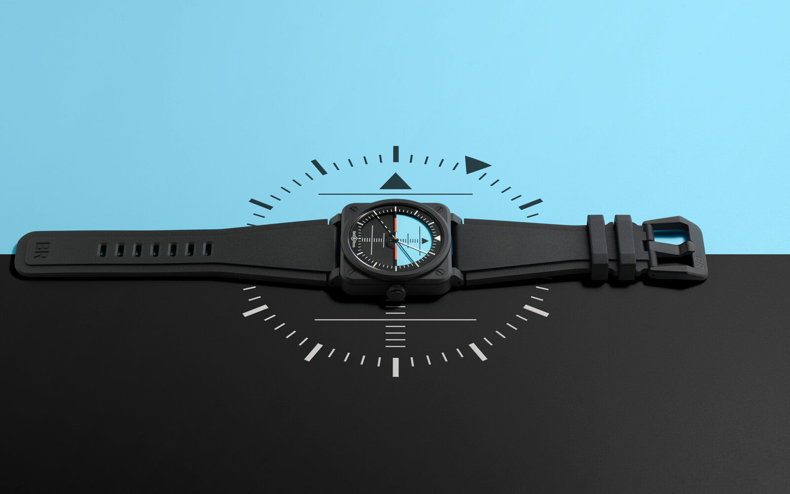 Bell & Ross BR 03 Horizon Limited Edition Automatic (Cadran noir/turquoise / 41mm)