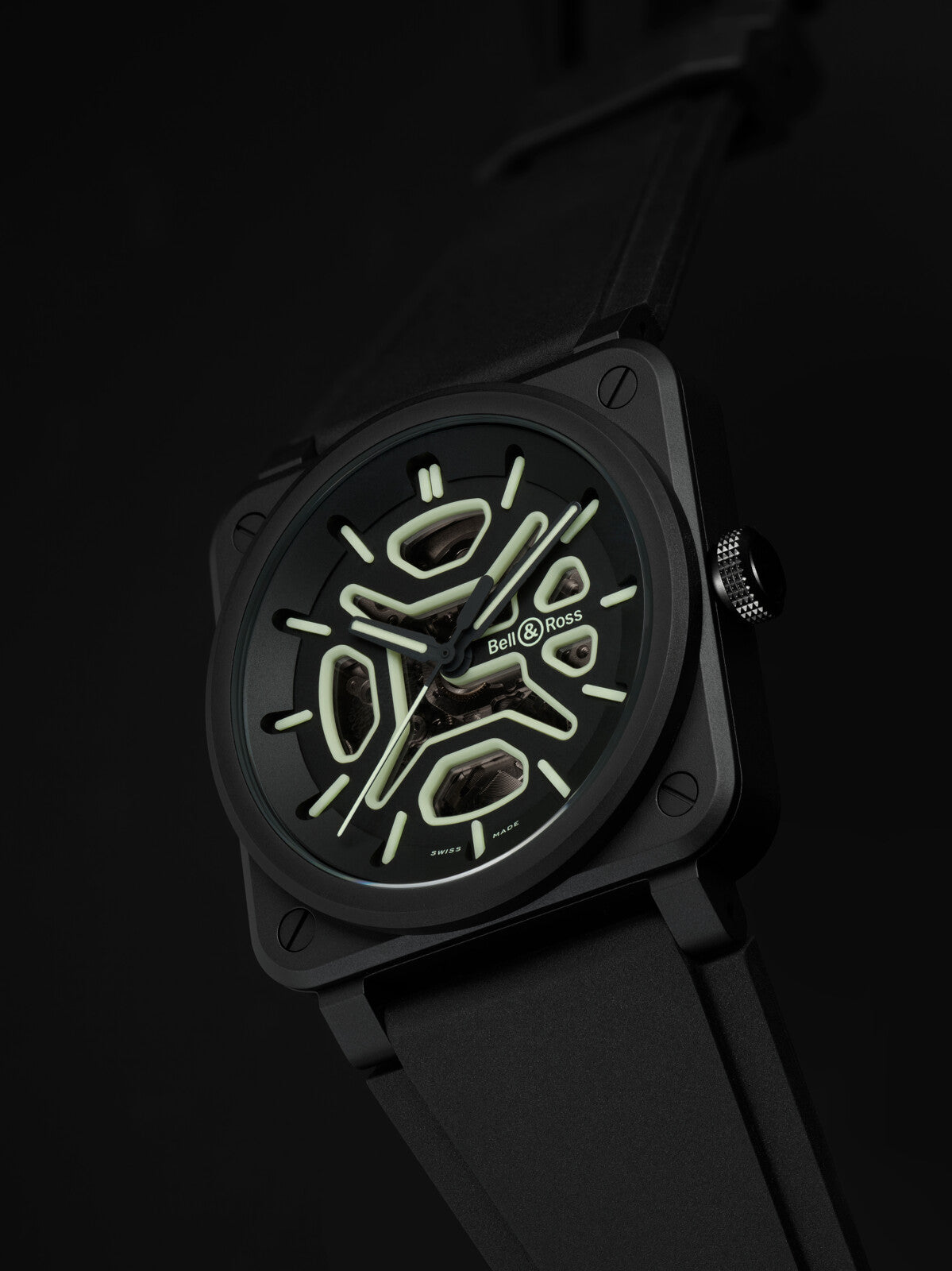 Bell & Ross BR 03 Skeleton Lum Ceramic Limited Edition Automatic BR03A-LM-SKCE/SRB (Black Dial / 41mm)