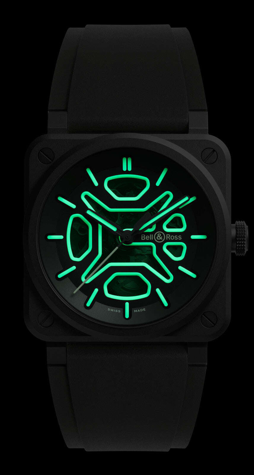 Bell & Ross BR 03 Skeleton Lum Ceramic Limited Edition Automatic BR03A-LM-SKCE/SRB (Black Dial / 41mm)