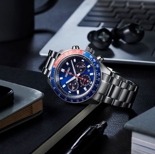 Seiko Prospex Speedtimer SSC913 Chronographe à quartz (cadran bleu / 41mm)