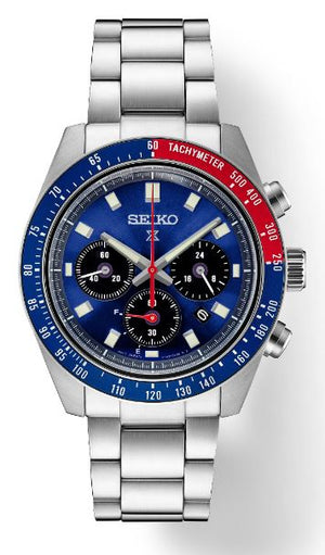 Seiko Prospex Speedtimer SSC913 Chronographe à quartz (cadran bleu / 41mm)