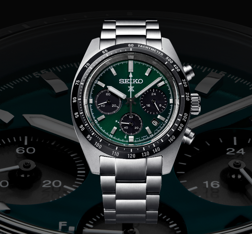 Seiko Prospex Speedtimer SSC933 Chronographe à quartz (cadran vert / 39mm)