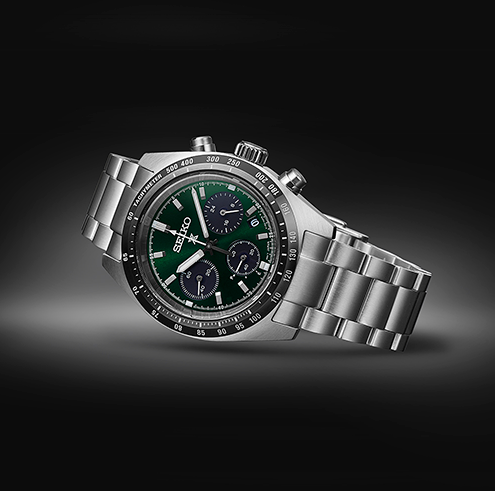 Seiko Prospex Speedtimer SSC933 Chronographe à quartz (cadran vert / 39mm)