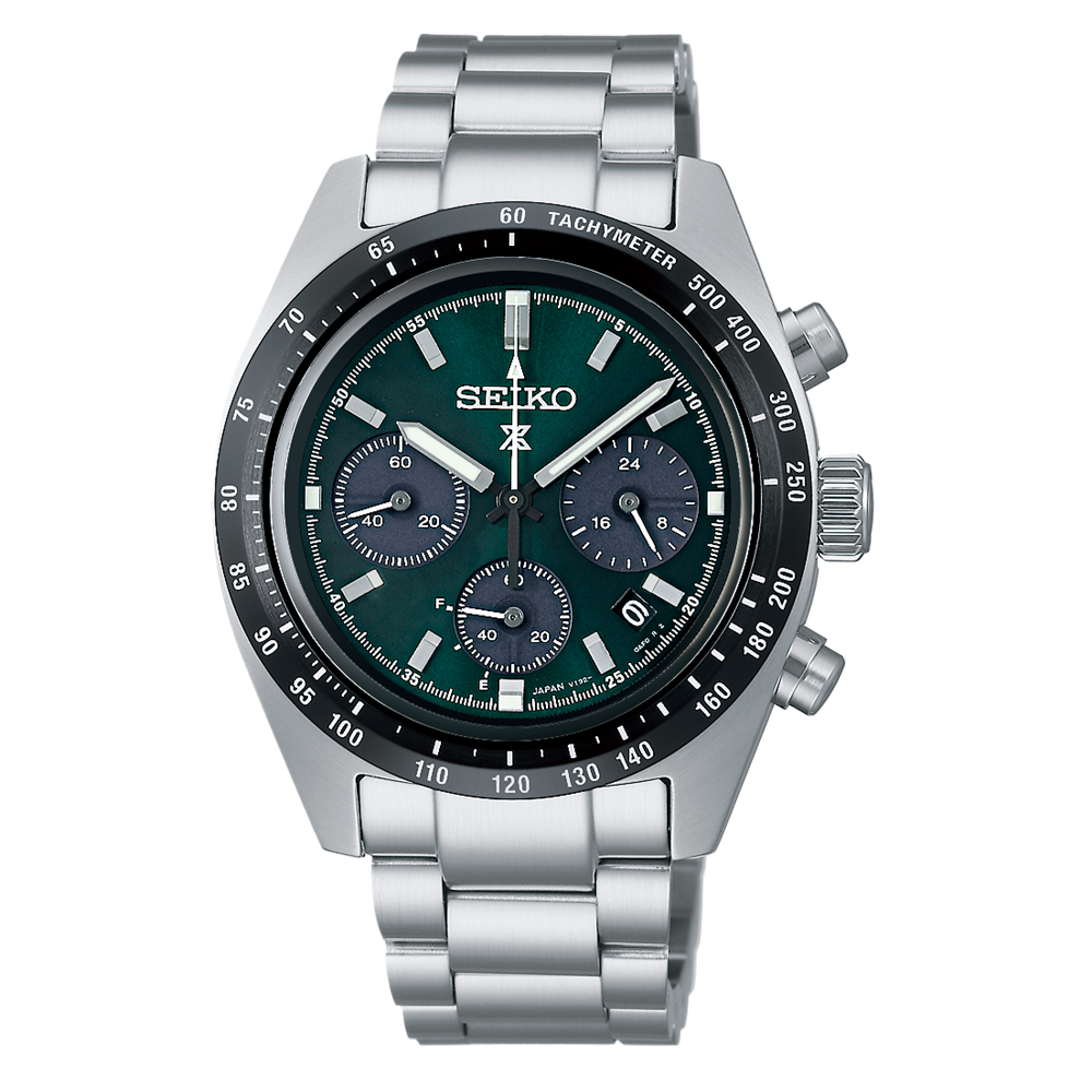 Seiko Prospex Speedtimer SSC933 Chronographe à quartz (cadran vert / 39mm)