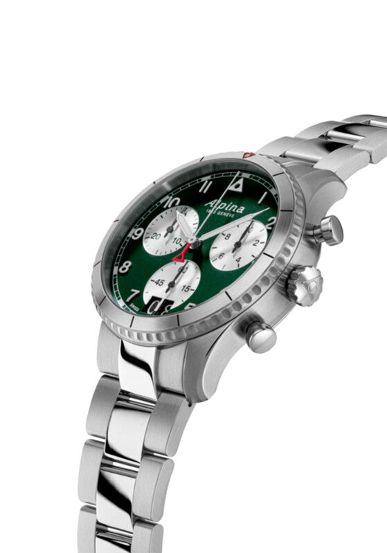 Alpina Startimer Pilot Big Date Chronograph Quartz (Cadran vert / 41mm)