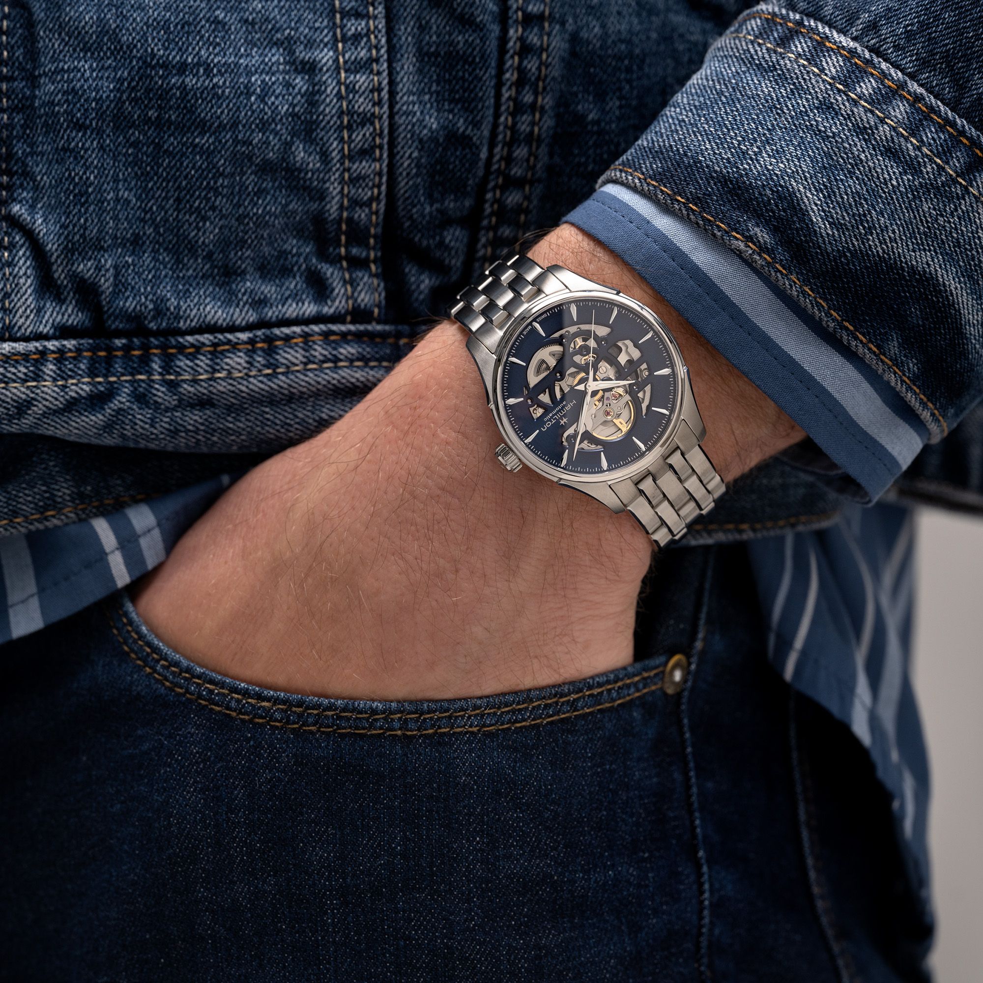 Hamilton Jazzmaster Skeleton Auto (Blue Skeleton Dial / 40mm)