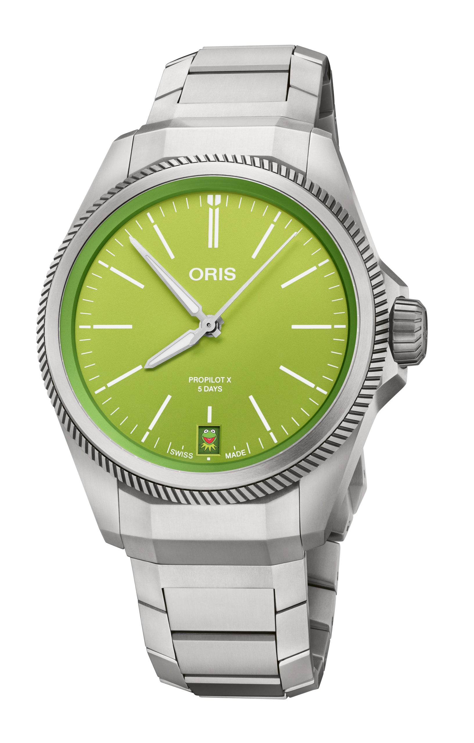 Oris ProPilot X Kermit Edition Calibre 400 REF#40077787157-Set (Green Dial / 39mm)