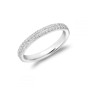 Hemsleys Collection 14K Diamond 2-Row Pavé Full Eternity Band