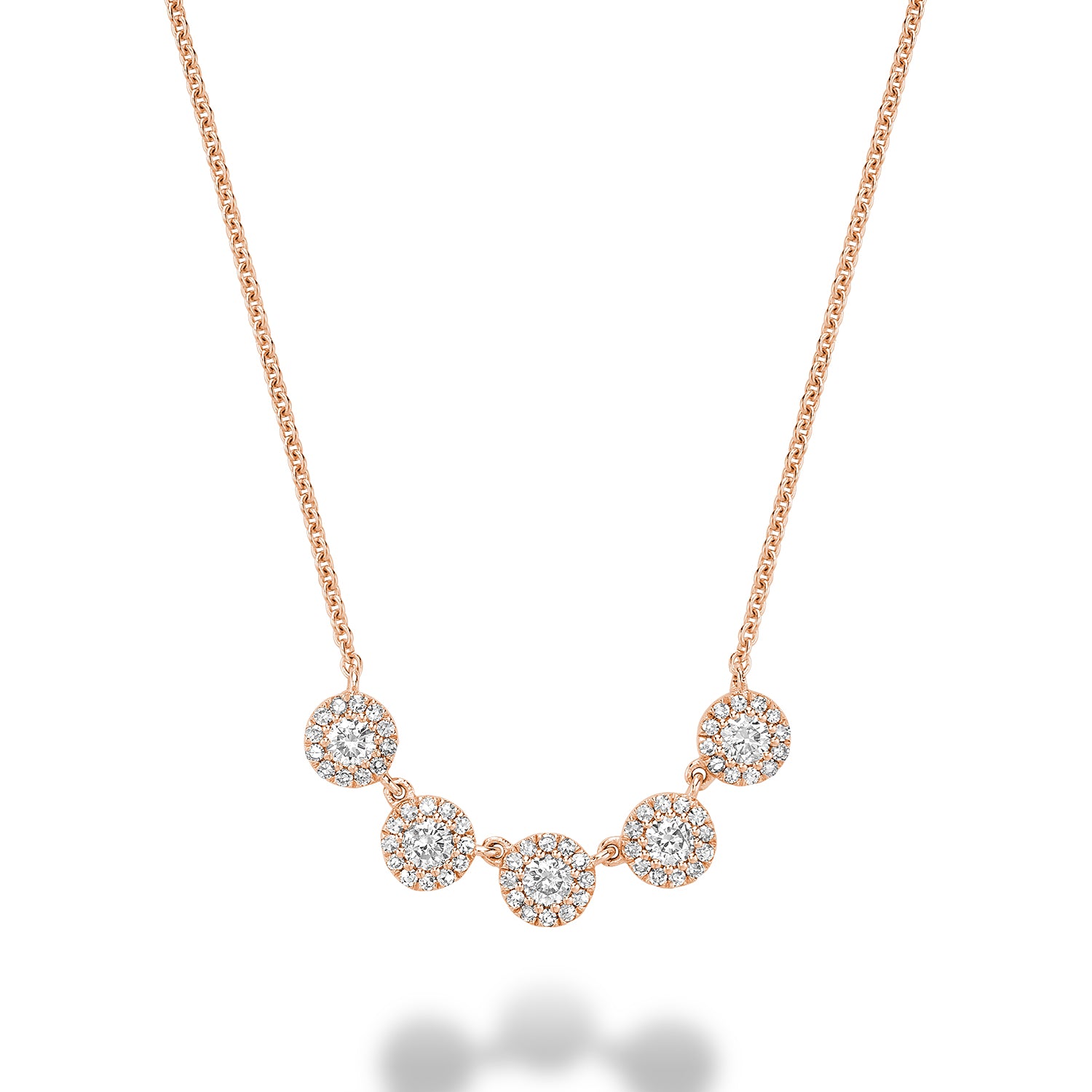 Collier de martini à cinq diamants de la collection Hemsleys 14K