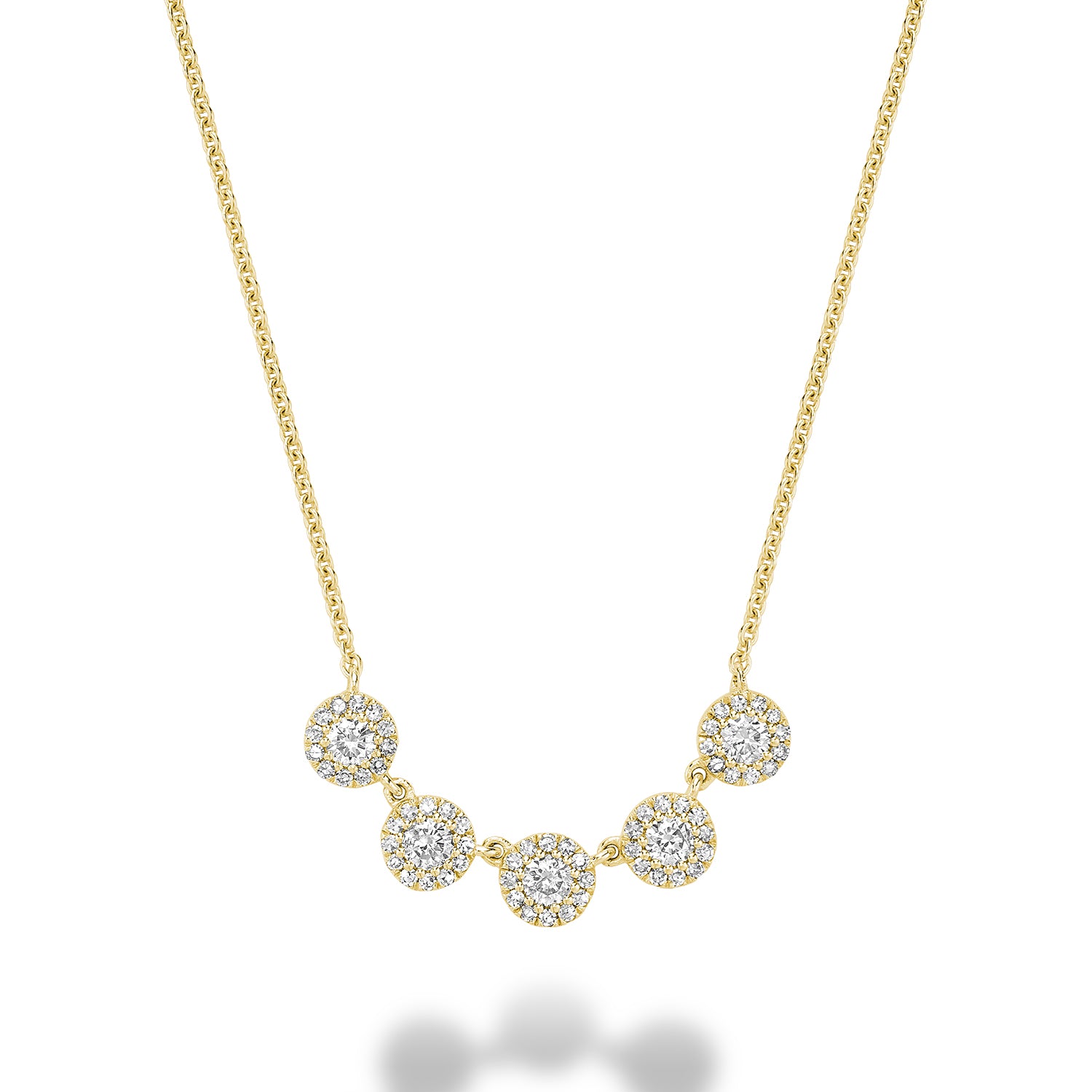 Collier de martini à cinq diamants de la collection Hemsleys 14K