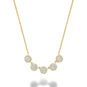 Collier de martini à cinq diamants de la collection Hemsleys 14K