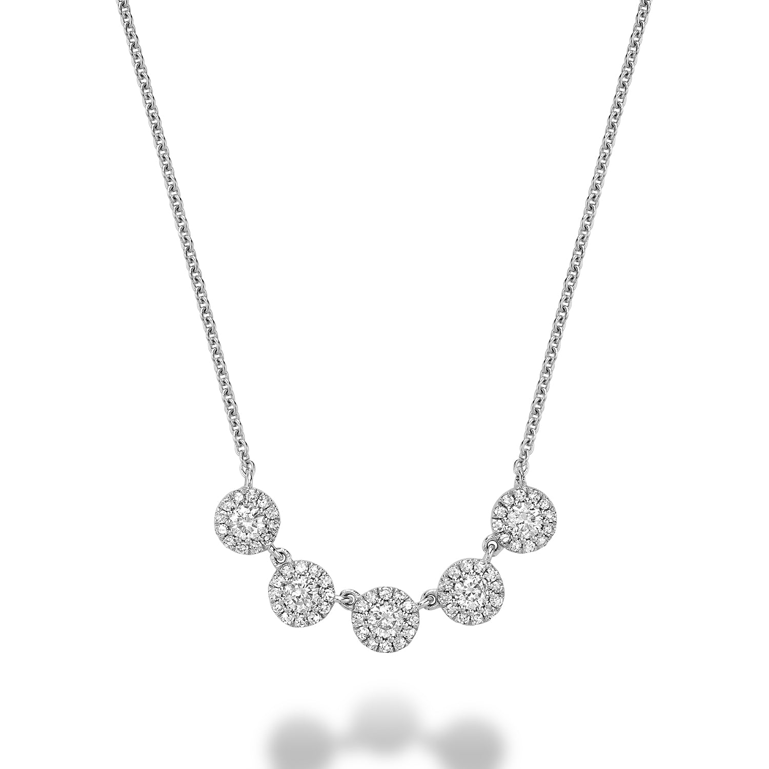 Collier de martini à cinq diamants de la collection Hemsleys 14K