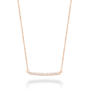 Collier de barres de diamants courbes 14K de la collection Hemsleys