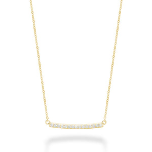 Collier de barres de diamants courbes 14K de la collection Hemsleys