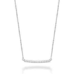 Collier de barres de diamants courbes 14K de la collection Hemsleys