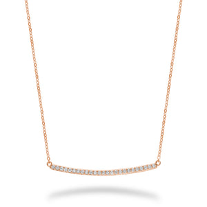 Collier de barres de diamants courbes 14K de la collection Hemsleys