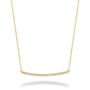 Collier de barres de diamants courbes 14K de la collection Hemsleys