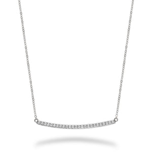 Collier de barres de diamants courbes 14K de la collection Hemsleys