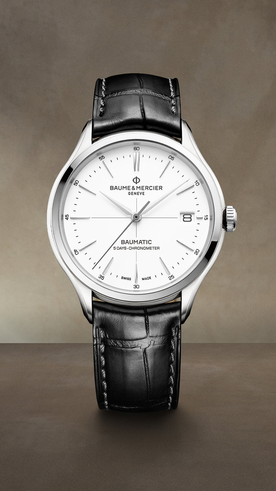 Baume Et Mercier Clifton Baumatic Automatic (cadran blanc / 40mm)