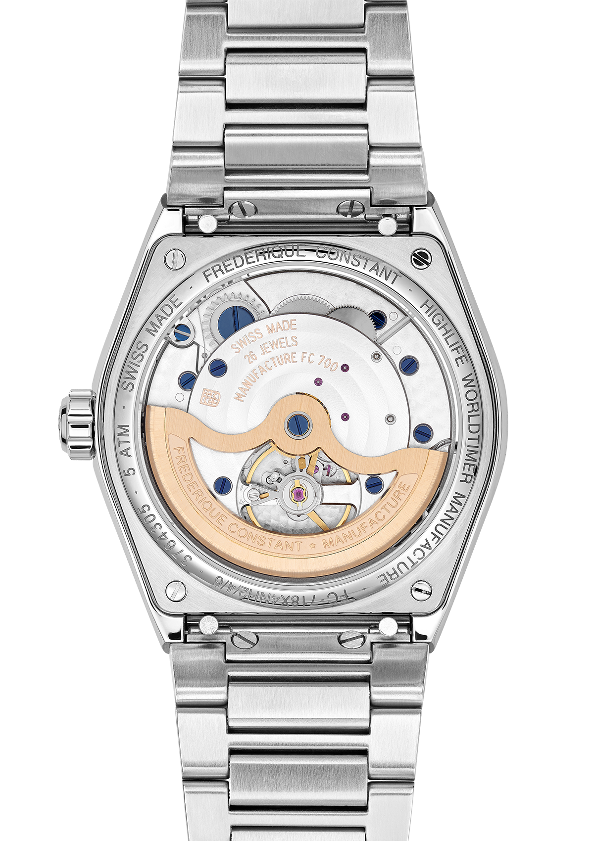 Frederique Constant Highlife Worldtimer Manufacture Automatic (Blue Dial / 41mm)