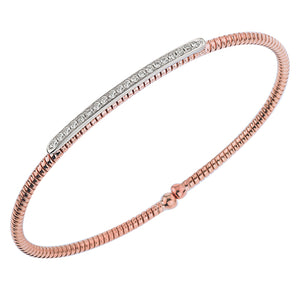 Bracelet Hemsleys Collection 18K Diamond Bar Coil