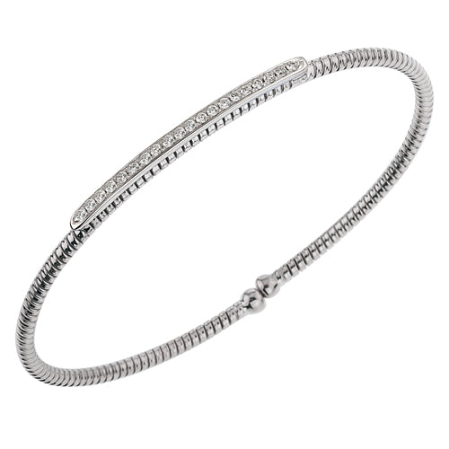 Bracelet Hemsleys Collection 18K Diamond Bar Coil