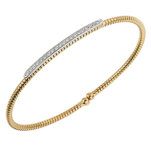 Bracelet Hemsleys Collection 18K Diamond Bar Coil