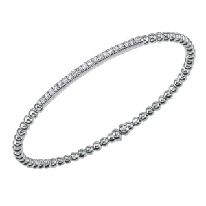 Bracelet Hemsleys Collection 18K avec barre de diamant perlée