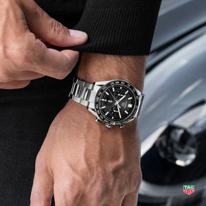 TAG Heuer Carrera Heuer 02 Chronographe automatique (cadran noir / 44mm)