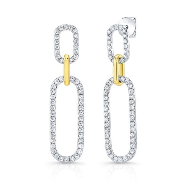 Pendants d'oreilles Uneek 18K Legacy Diamond Paperclip Small/Large