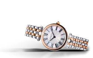 Frédérique Constant Classics Quartz rond Art Déco (cadran MOP blanc / 30mm / Rose bicolore)