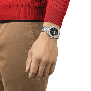 Chronographe à quartz Tissot PR 100 Sport (cadran noir / 44mm)