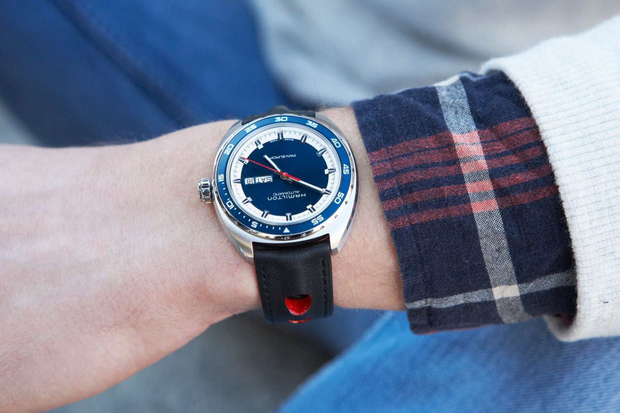 Hamilton American Classic Pan Europ Day Date Auto (cadran bleu / 42mm)