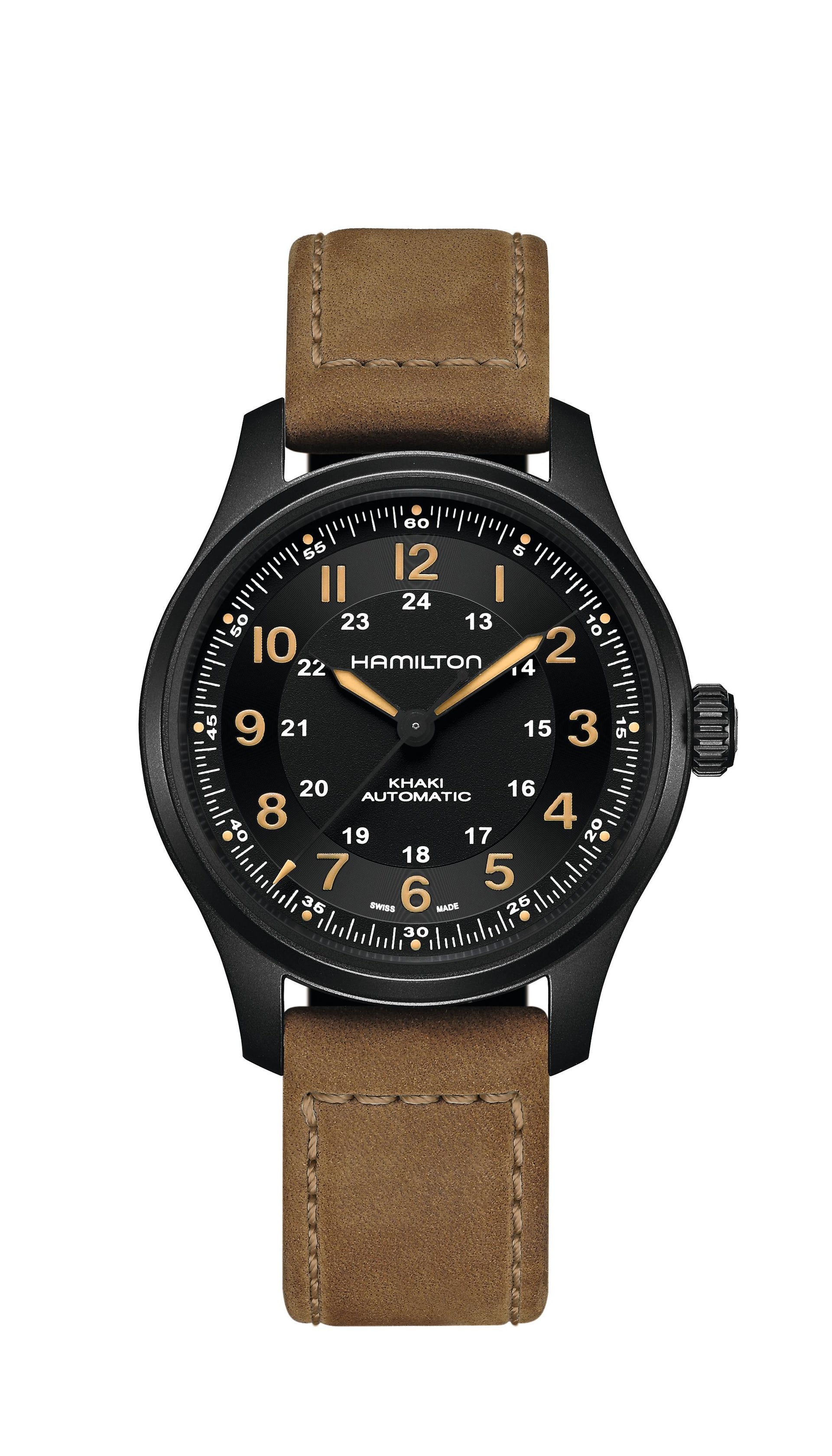 Hamilton Khaki Field Titanium Auto (cadran noir / 42mm / boîtier PVD)