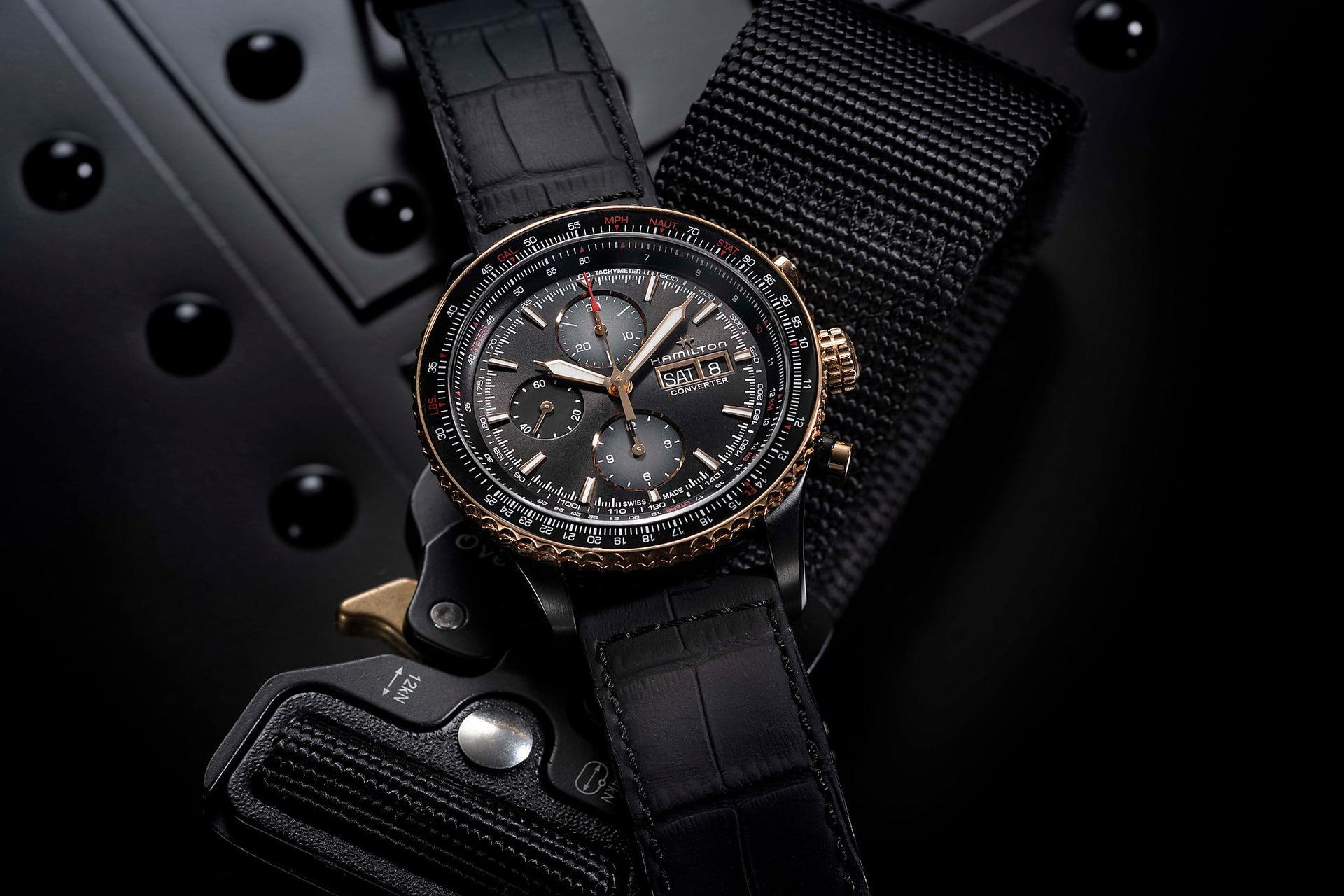 Hamilton Khaki Aviation Converter Auto Chrono (cadran noir / 44mm / boîtier noir)