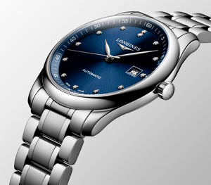 Longines Master Collection Automatic (Cadran bleu / 40mm / Accents de diamant)