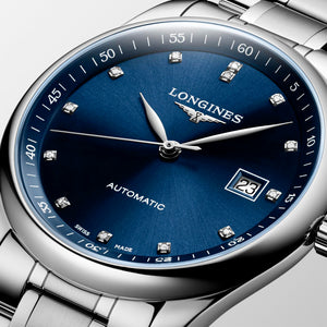 Longines Master Collection Automatic (Cadran bleu / 40mm / Accents de diamant)