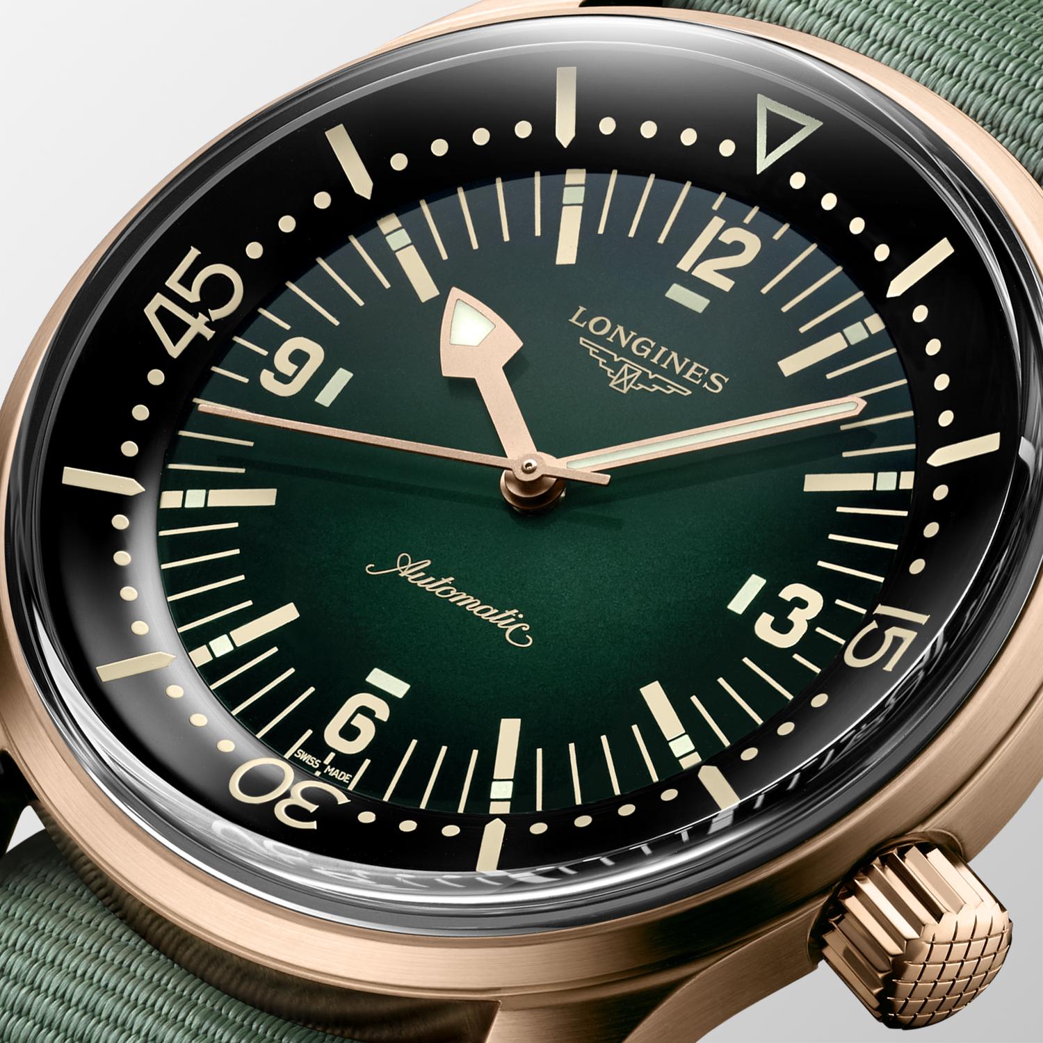 Longines Legend Diver Automatic (Cadran vert / 42mm / Boîtier bronze)