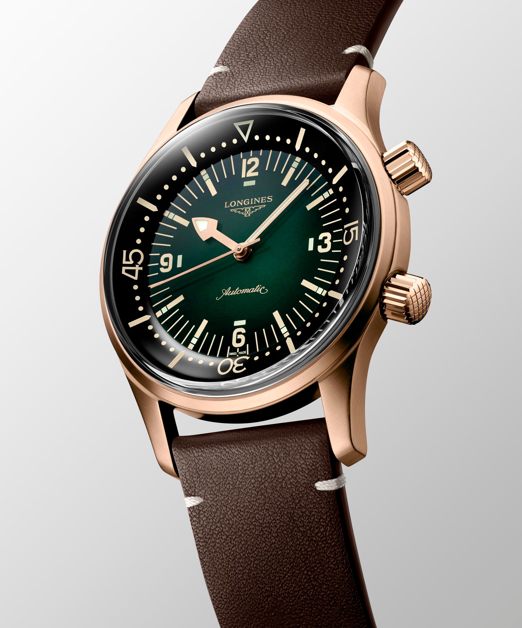 Longines Legend Diver Automatic (Cadran vert / 42mm / Boîtier bronze)