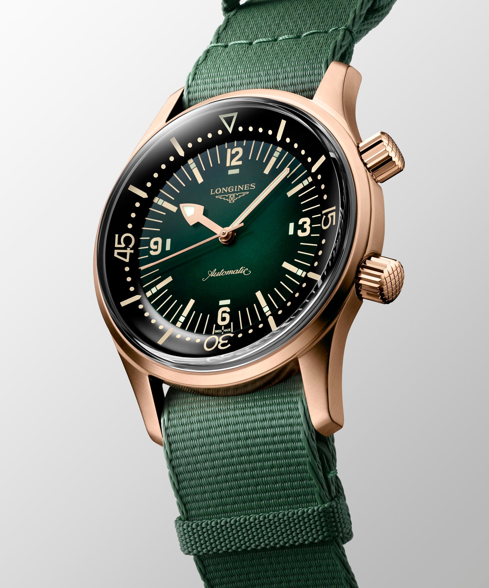 Longines Legend Diver Automatic (Cadran vert / 42mm / Boîtier bronze)